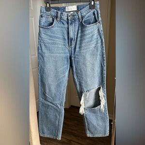 Abercrombie & Fitch Ultra High Rise Ankle Straight Jeans